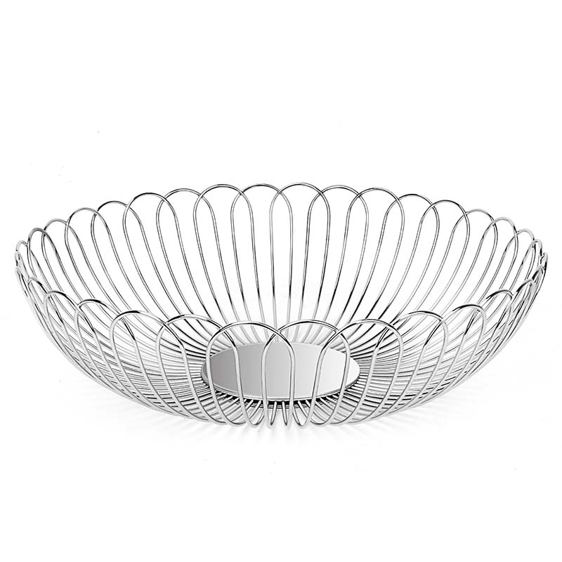 Stainless steel round wire fruit and vegetable bowl