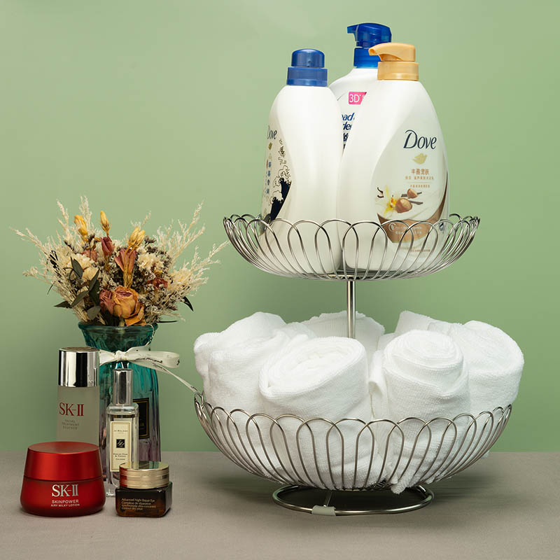 2-Tier Stainless Steel Creative Wire Fruit Basket