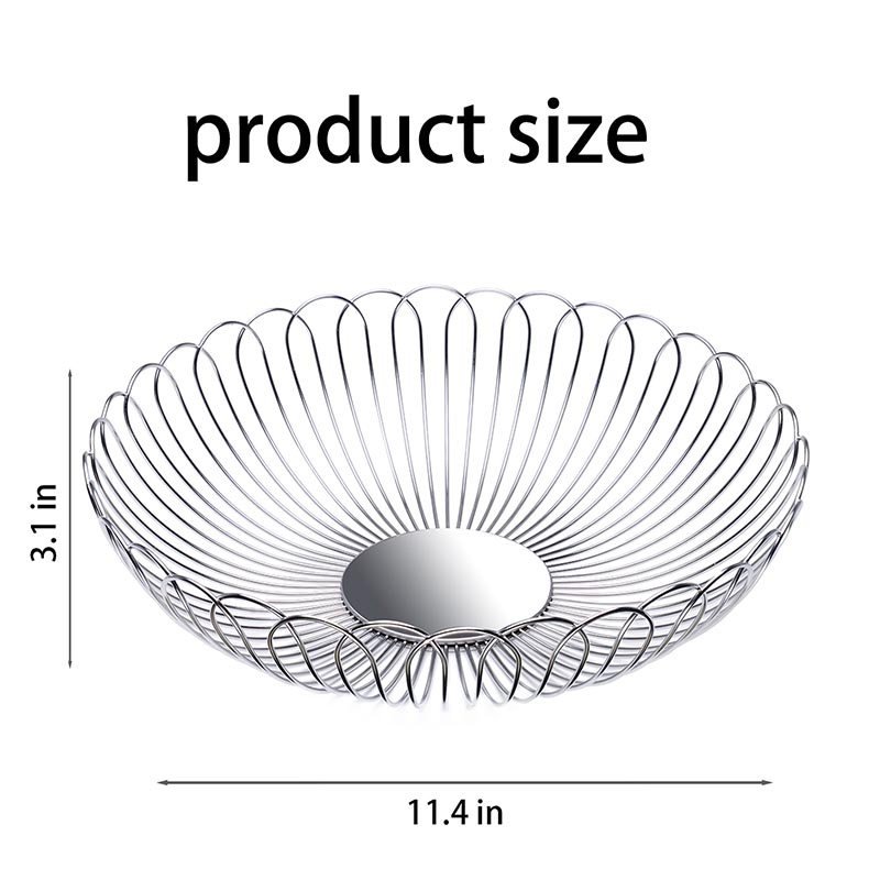 Modern Stainless Steel Metal Wire bread basket