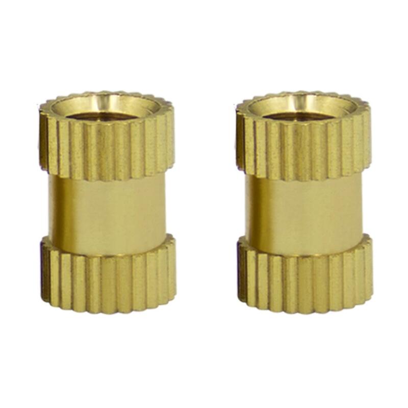Fastener knurled thread insert brass nut