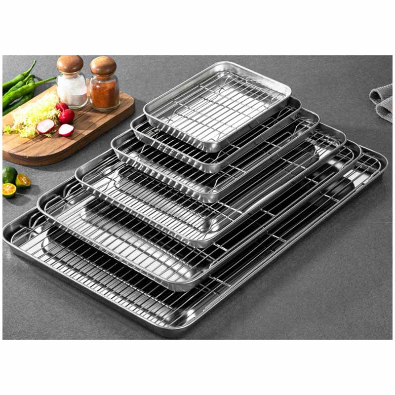 Stainless steel cooking rack cooking grid with tray