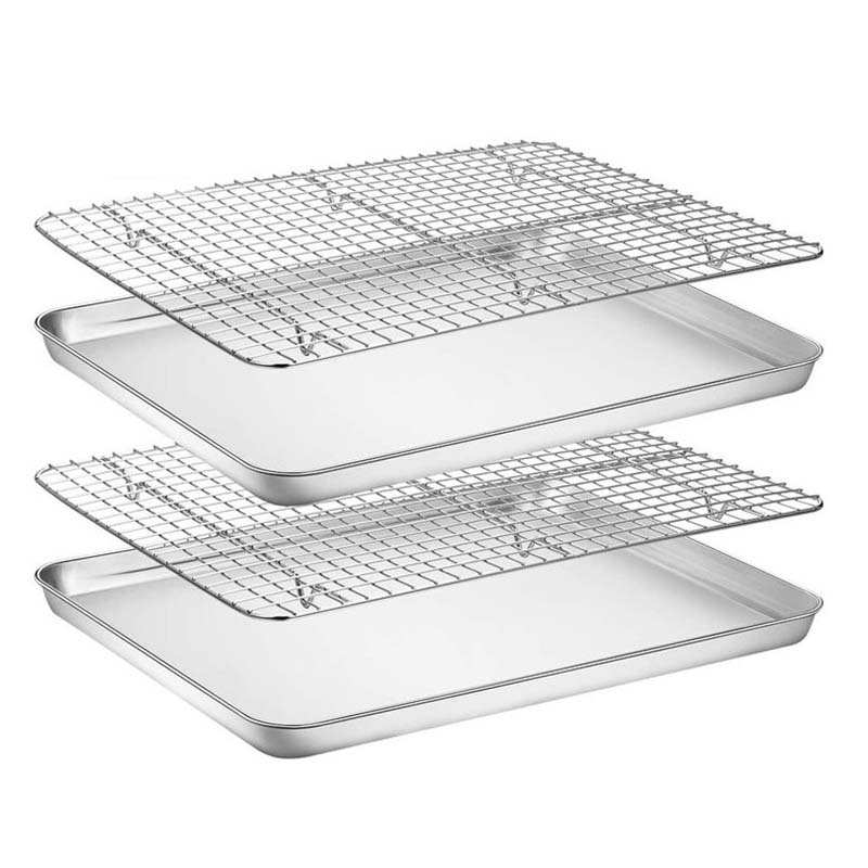 Stainless steel cooking rack cooking grid with tray