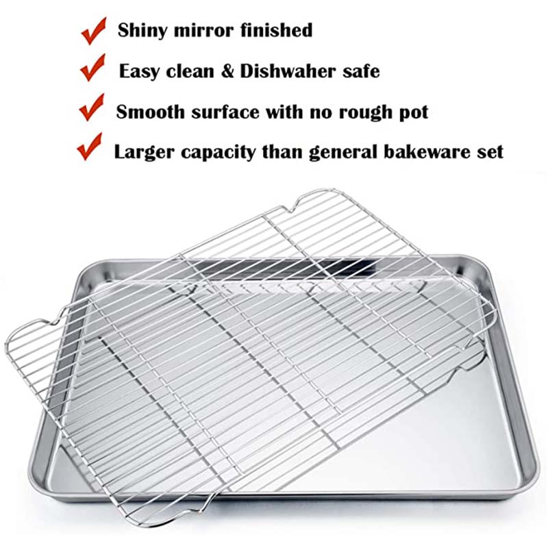 Stainless steel cooking rack cooking grid with tray