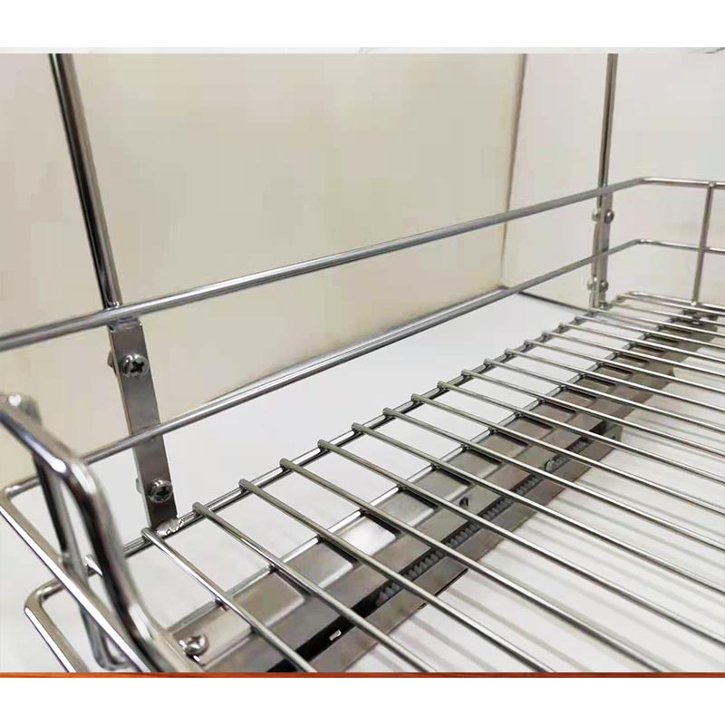 Stainless steel pull out organizer Under Sink Cabinet Organizer pull out drawer.