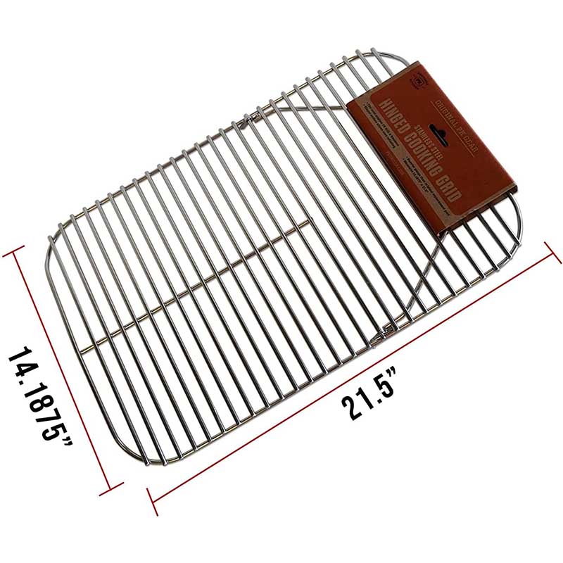 hinged cooking grid replaces the stock nickel-steel grill grate