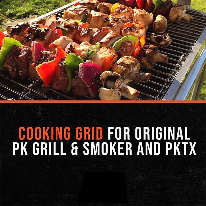 hinged cooking grid replaces the stock nickel-steel grill grate