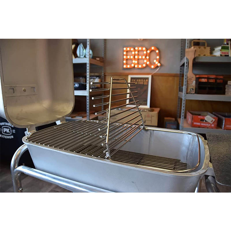 hinged cooking grid replaces the stock nickel-steel grill grate