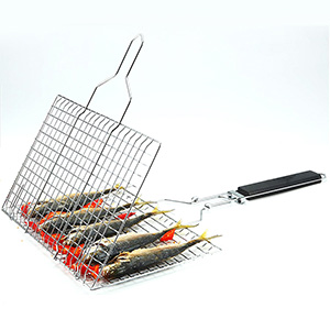 Stainless Steel BBQ Fish Grill Baskets for Outdoor Grill.