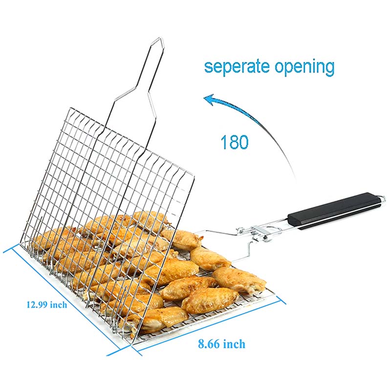 Stainless Steel BBQ Fish Grill Baskets for Outdoor Grill.