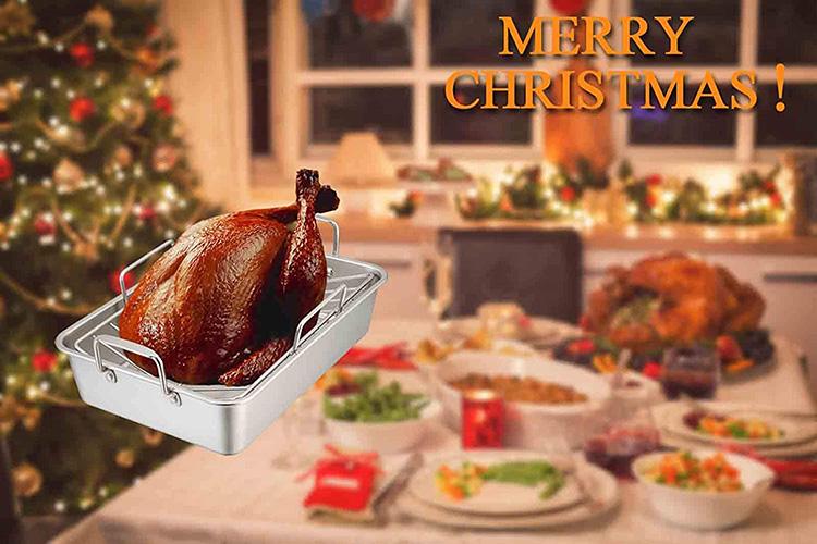turkey roasting pan with rack