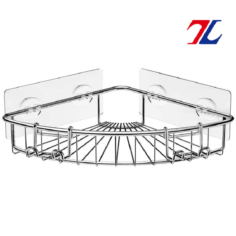 Wholesale stainless steel corner shelf for bathroom | bathroom corner shower caddy | two tier corner shower caddy | rust free shower rack