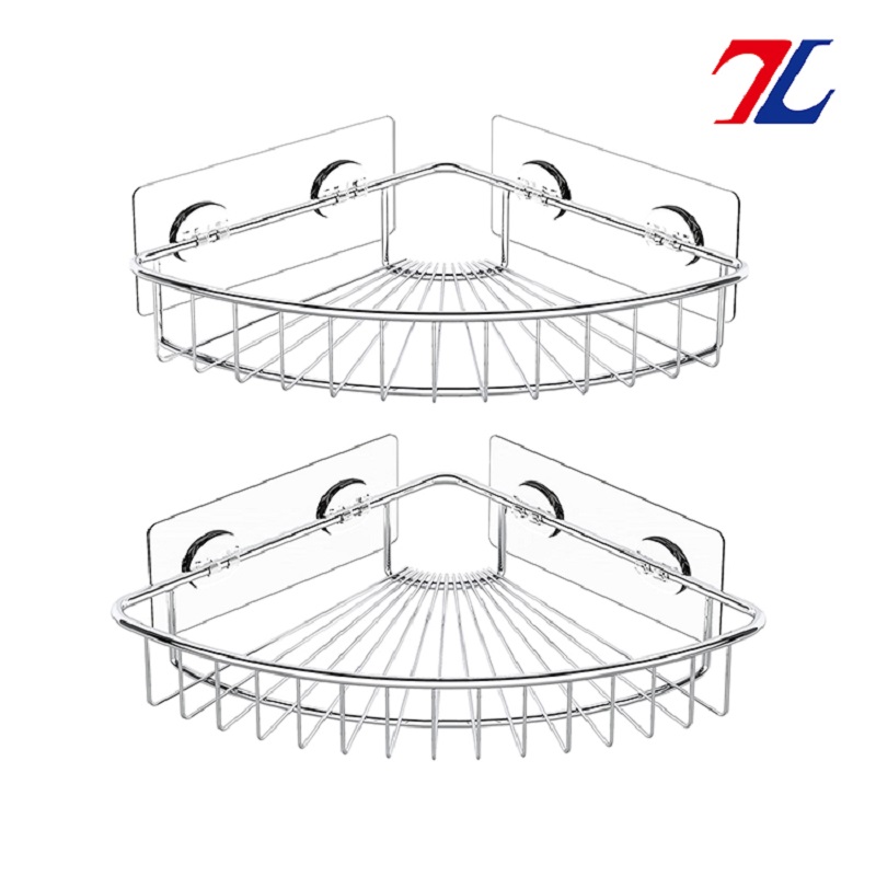 Wholesale stainless steel corner shelf for bathroom | bathroom corner shower caddy | two tier corner shower caddy | rust free shower rack