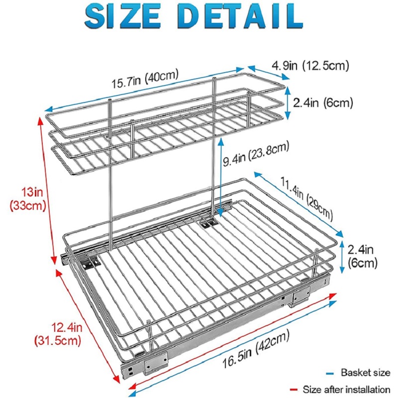 pull out rack for cabinet