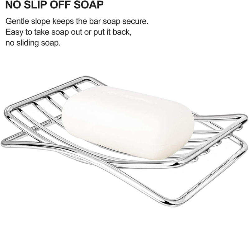 Premium Stainless Steel Soap Rack - Rust-Resistant Bathroom Soap Holder for Dry & Clean Soap